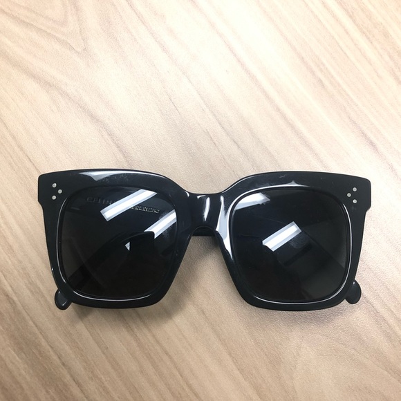 Celine Sunglasses Sunnies Black Oversized Square 41076S - Picture 2 of 6